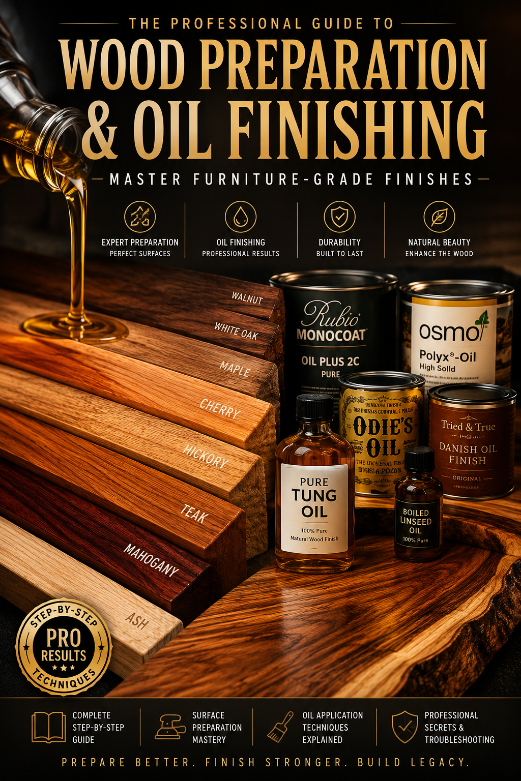 The Professional Guide to Wood Preparation & Oil Finishing: Master Furniture-Grade Finishes digital product