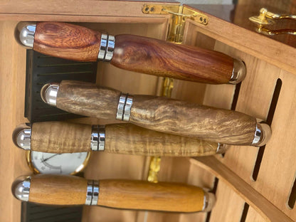 Custom Handmade Travel Single Cigar Humidor | Premium Portable Cigar Storage | Personalized Wooden Cigar Case