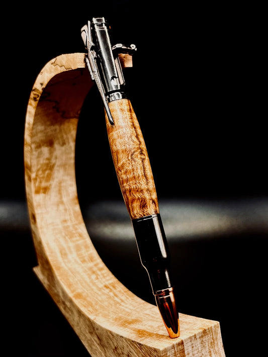 Titanium Trim with Spalted Curly Maple